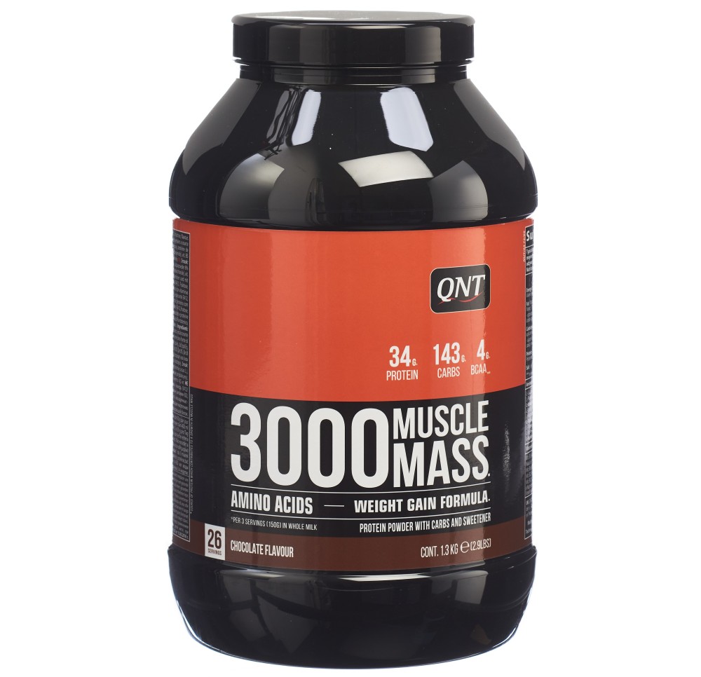 QNT Muscle Mass 3000 chocolate bte 1.3 kg