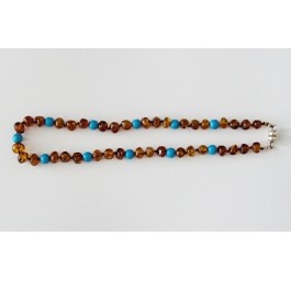 AMBERSTYLE ambre chaîne sucette perl bois bleu cla