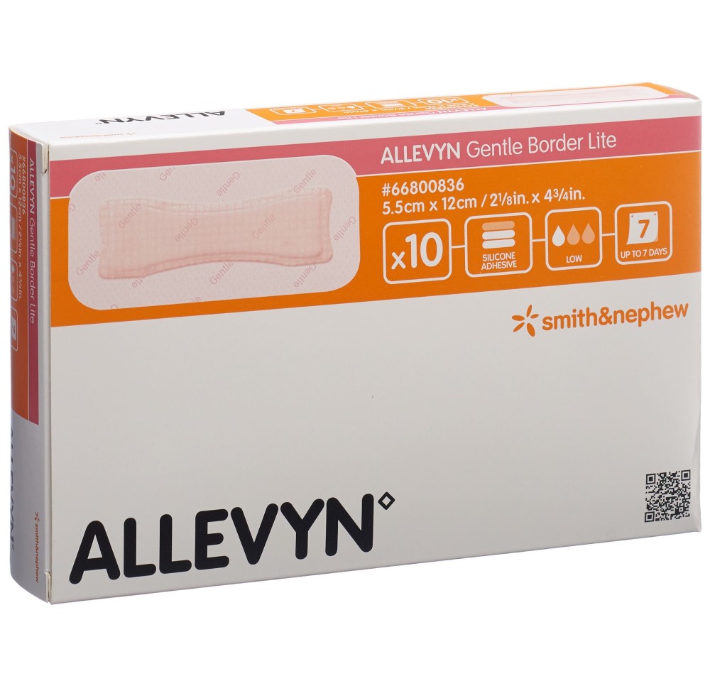 ALLEVYN GB LITE 5.5x12cm 10 pce