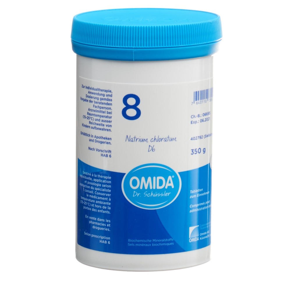 OMIDA SCHÜSSLER no8 natr chlor cpr 6 D bte 350 g