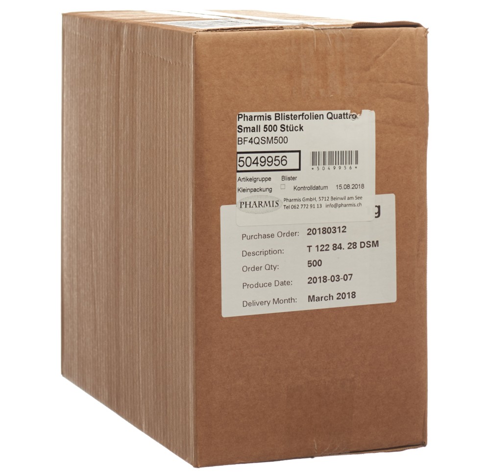 PHARMIS feuilles blister quattro small 500 pce