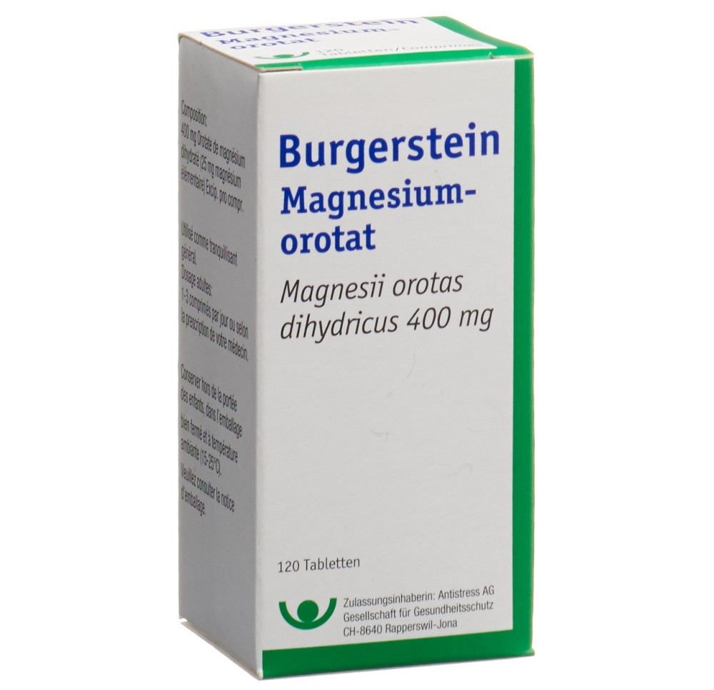 BURGERSTEIN Orotate de magnésium cpr bte 120 pce BURGERSTEIN Orotate de magnésium cpr bte 120 pce