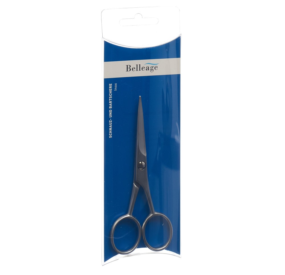 BELLEAGE ciseaux moustache barbe inox