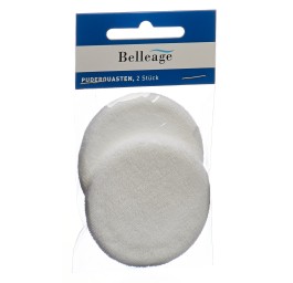 BELLEAGE houppettes blanches 2 pce