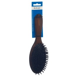 BELLEAGE brosse bois tête caoutc foncé ovale