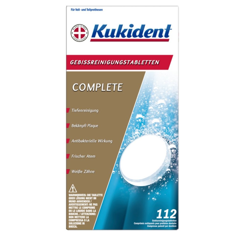 KUKIDENT Complete comprimés nettoyants 112 pce