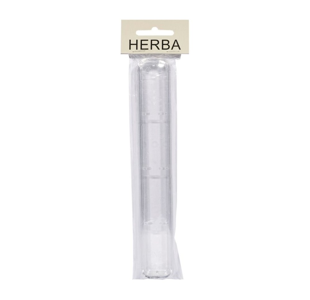 HERBA étui brosse dents transpar bordure argentée