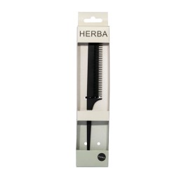 HERBA peigne à tige carbone finement denté noir