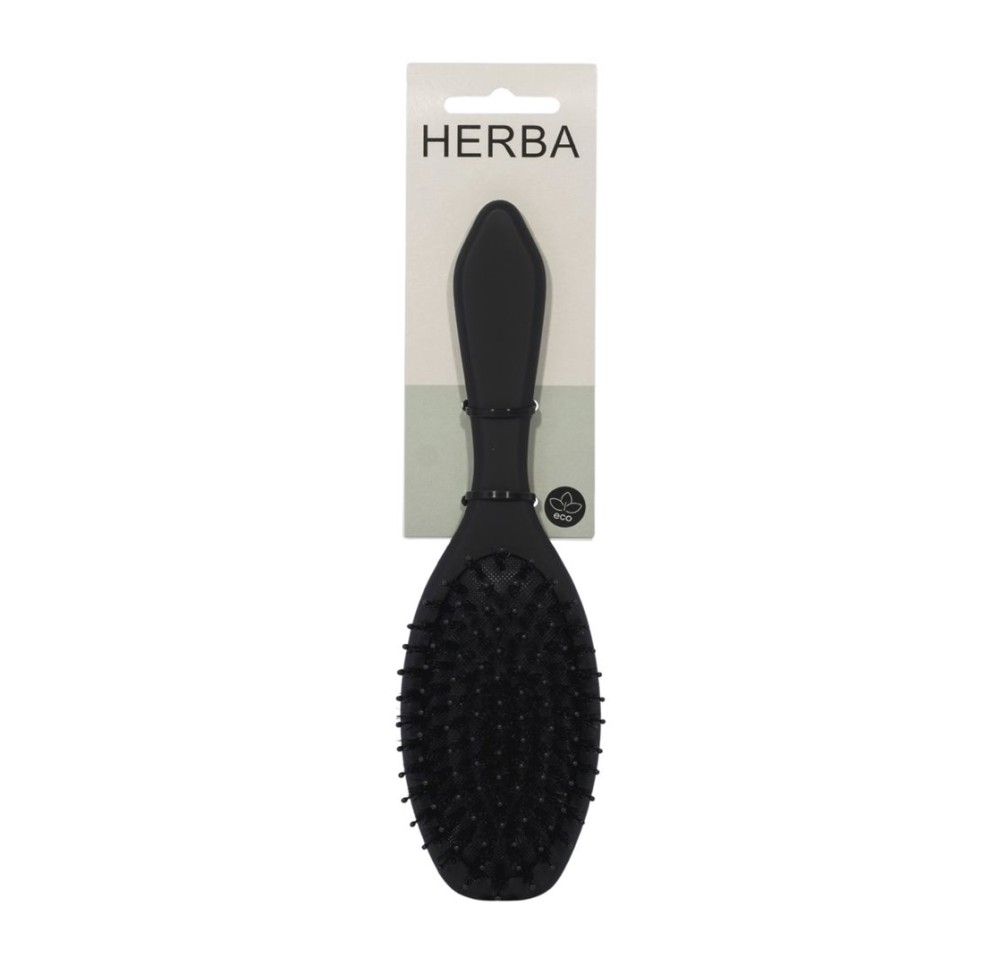 HERBA brosse à cheveux pneumatique noir ovale