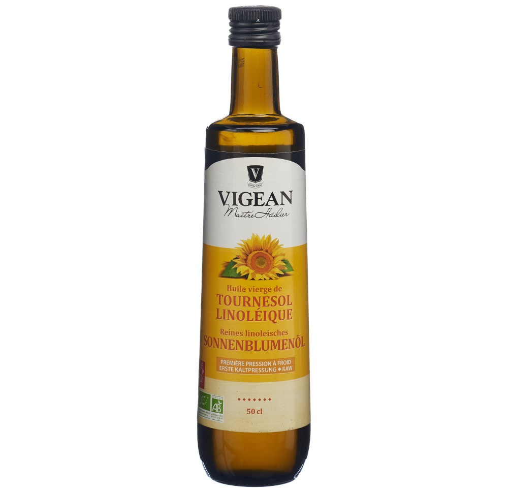 VIGEAN huile de tournesol bio fl 500 ml VIGEAN huile de tournesol bio fl 500 ml