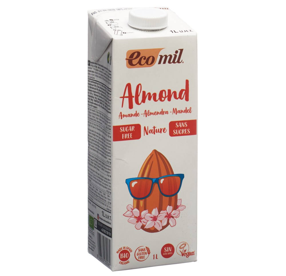 ECOMIL lait drink amandes sans sucre bio 1 lt ECOMIL lait drink amandes sans sucre bio 1 lt