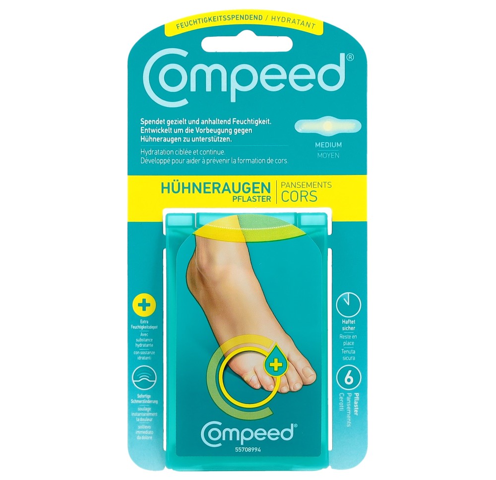 COMPEED pansement cors M hydratant 6 pce