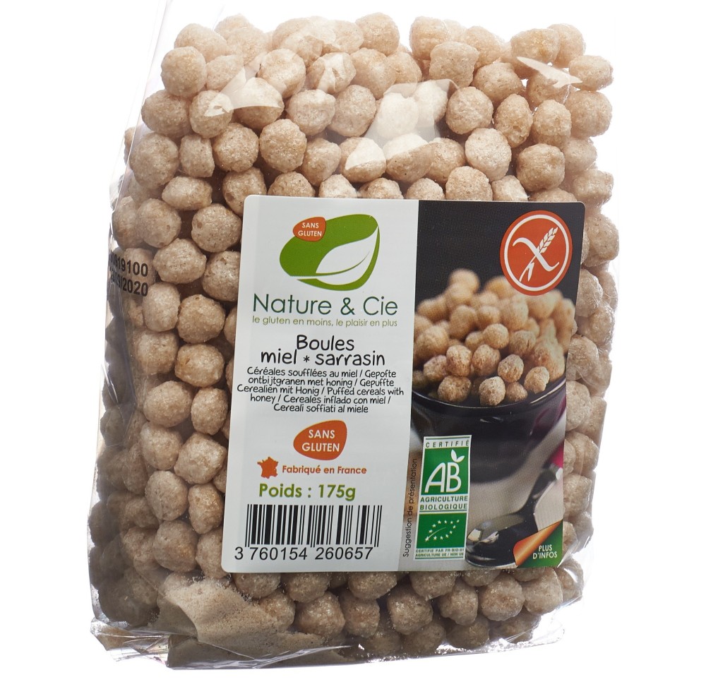 NATURE&CIE boules miel sarrasin s gluten 175 g NATURE&CIE boules miel sarrasin s gluten 175 g