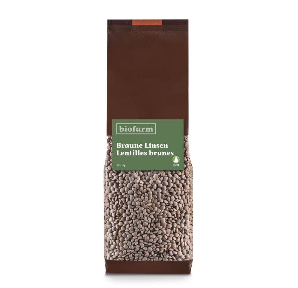BIOFARM lentilles brunes bio 500 g