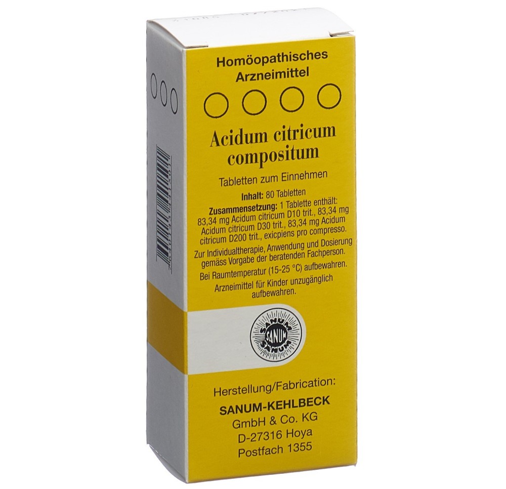 SANUM Acidum citricum comp cpr 80 pce