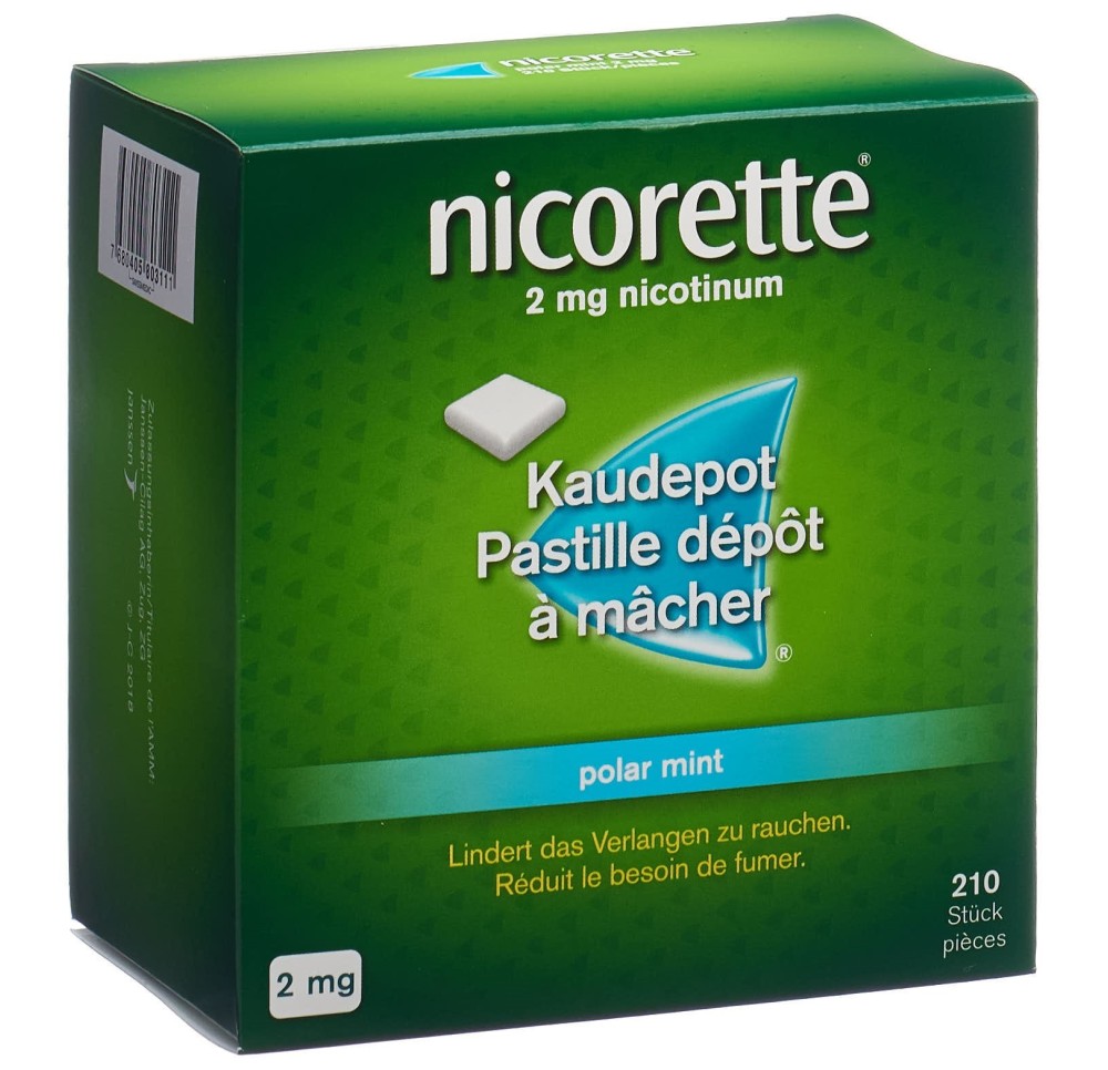 NICORETTE Polar Mint pastill dép mâch 2 mg 210 pce NICORETTE Polar Mint pastill dép mâch 2 mg 210 pce