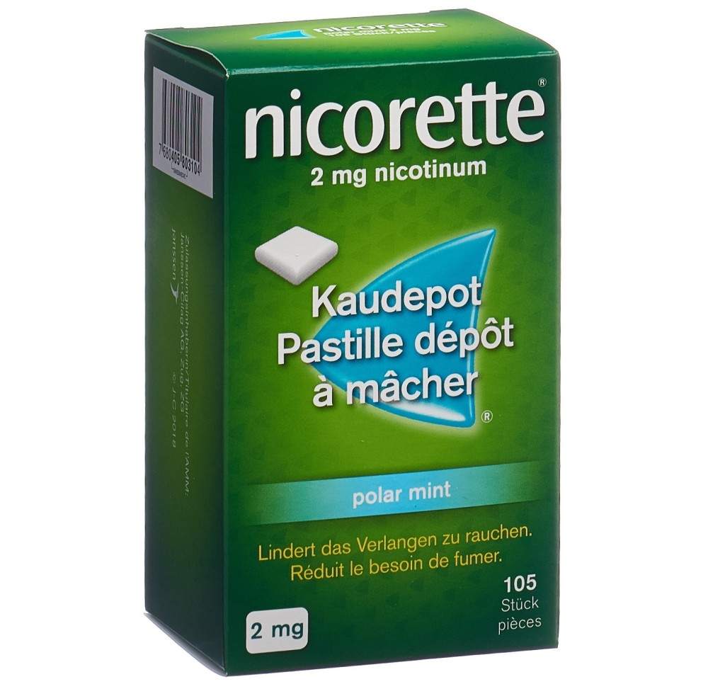 NICORETTE Polar Mint pastill dép mâch 2 mg 105 pce