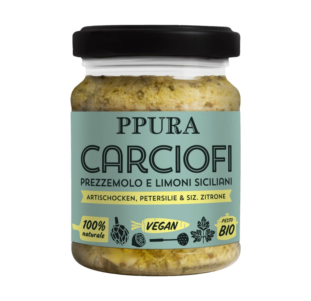 PPURA pesto artichauts/citrons bio 140 g PPURA pesto artichauts/citrons bio 140 g