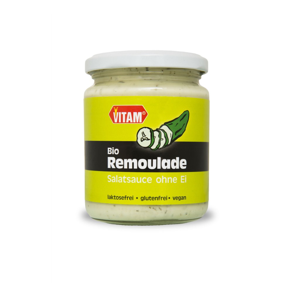 VITAM sauce remoulade sans oeuf bio verre 225 ml VITAM sauce remoulade sans oeuf bio verre 225 ml