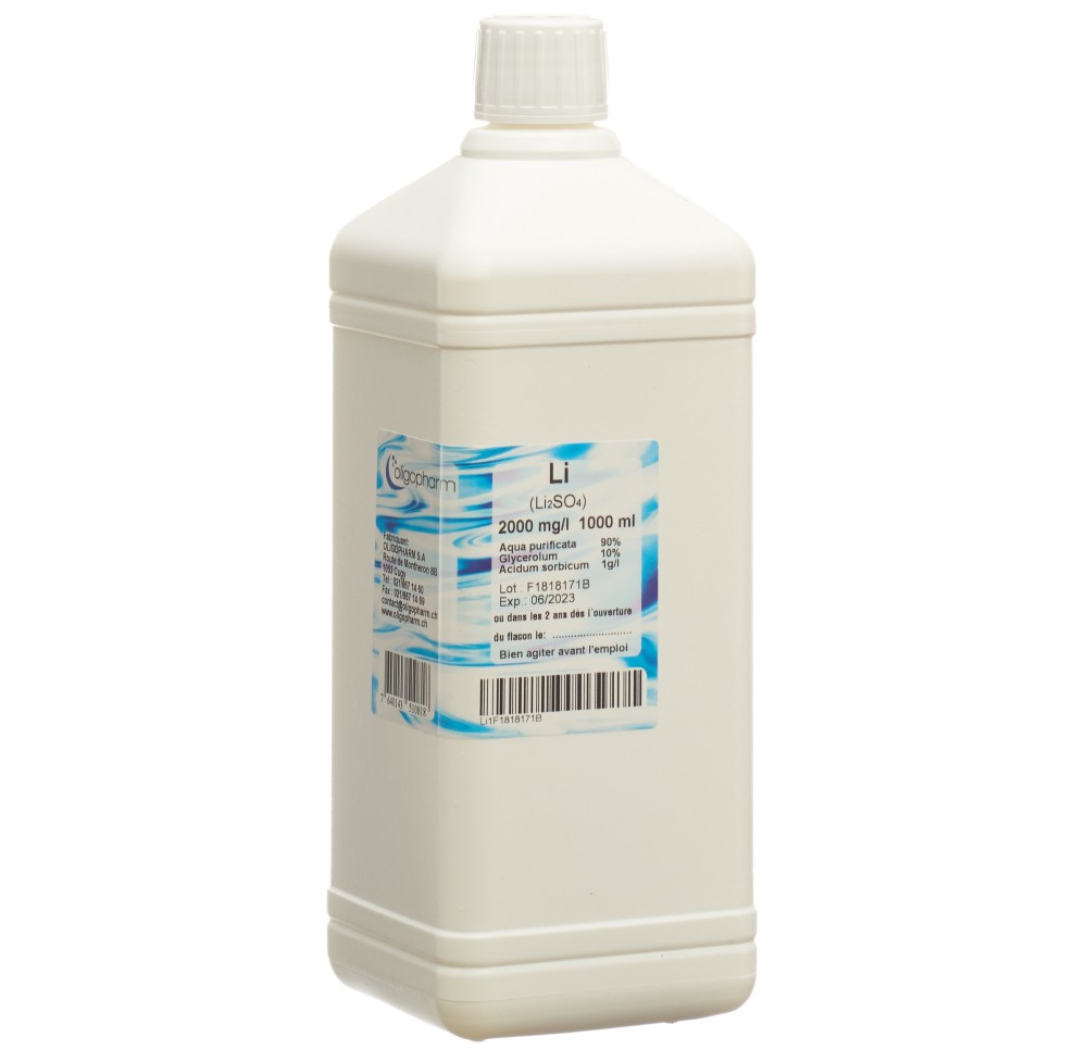OLIGOPHARM lithium sol 2000 mg/l 1000 ml