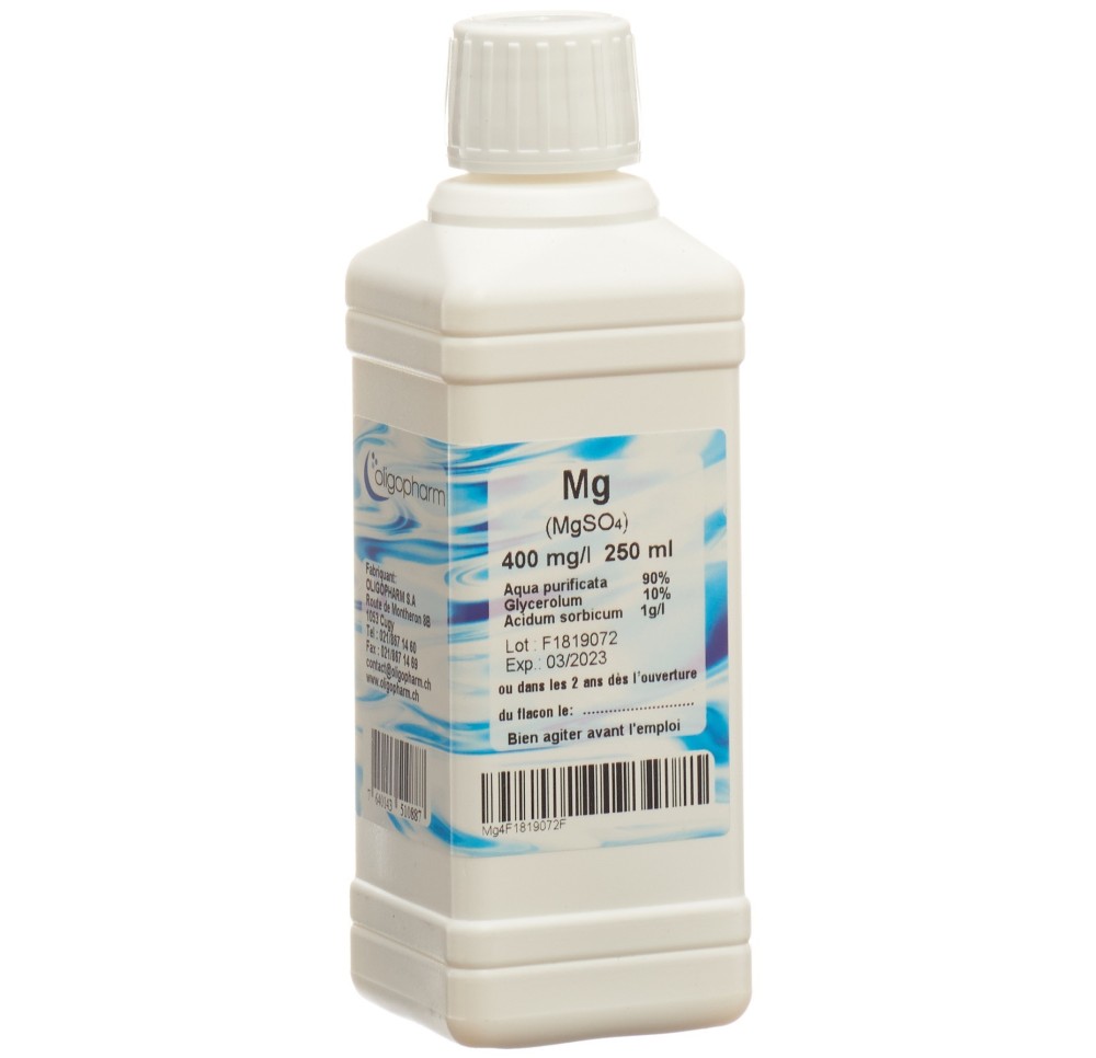 OLIGOPHARM magnésium sol 400 mg/l 250 ml