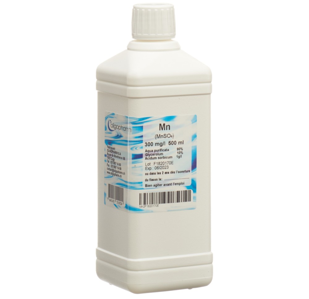 OLIGOPHARM manganèse sol 300 mg/l 500 ml