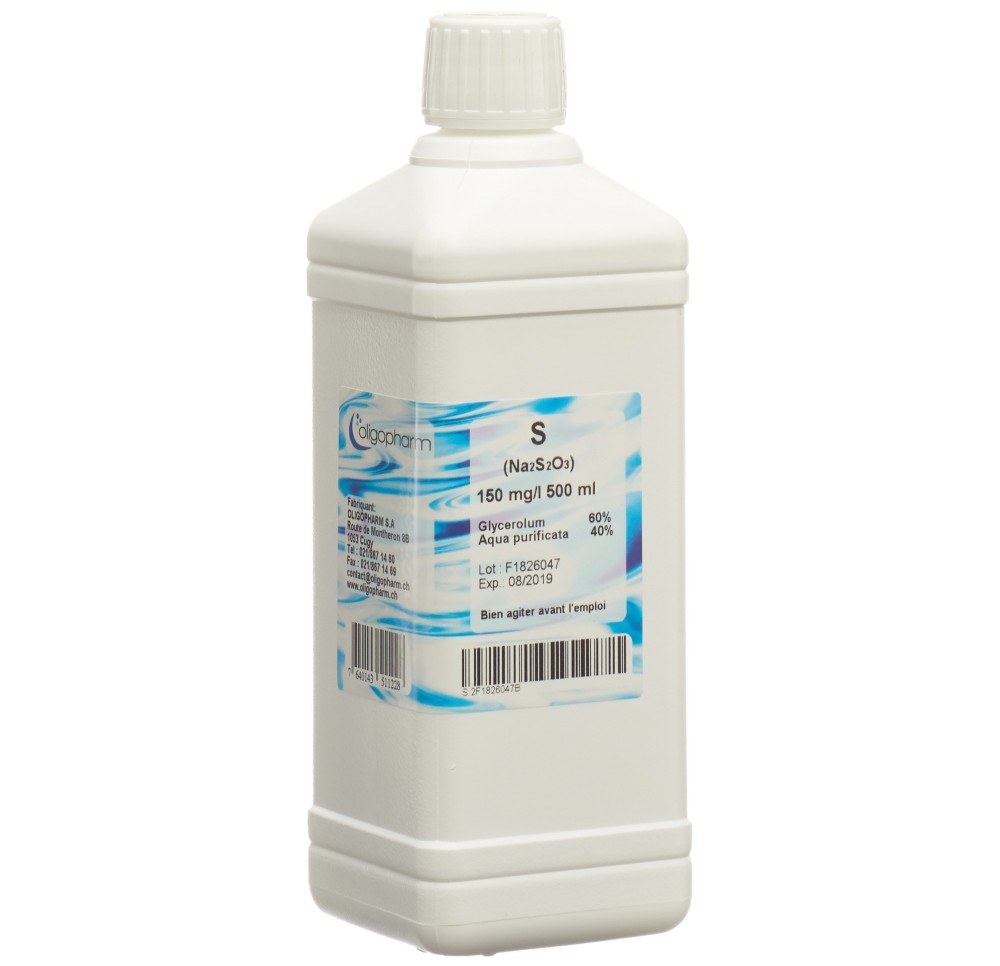 OLIGOPHARM soufre sol 150 mg/l 500 ml