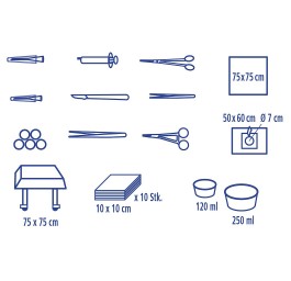 COMBISET soins d'urgence standard P 17 pce
