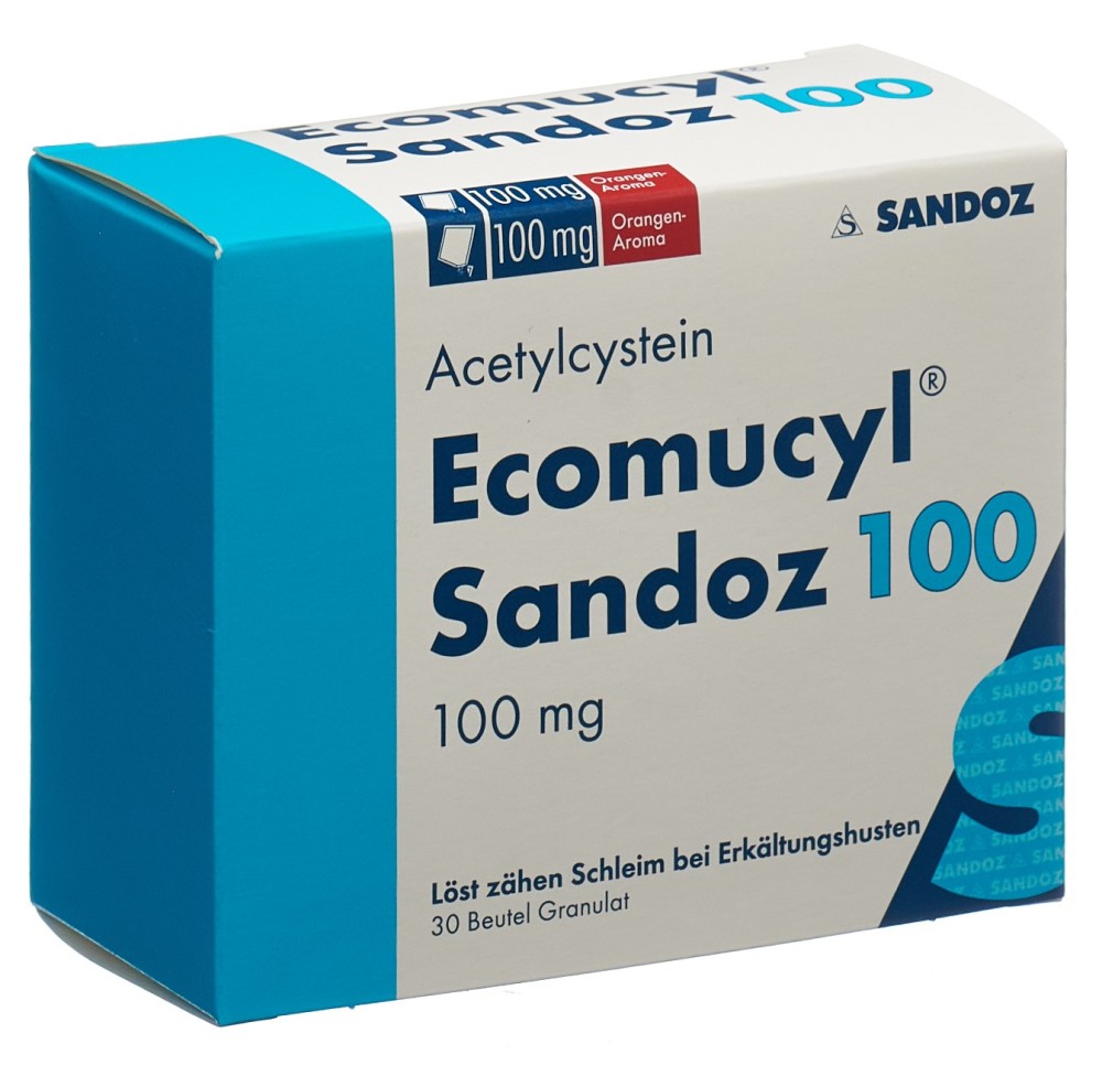 ECOMUCYL Sandoz gran 100 mg sach 30 pce ECOMUCYL Sandoz gran 100 mg sach 30 pce