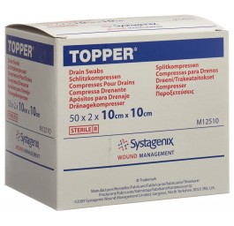 TOPPER compr prédéc 10x10cm stér 50 sach 2 pce