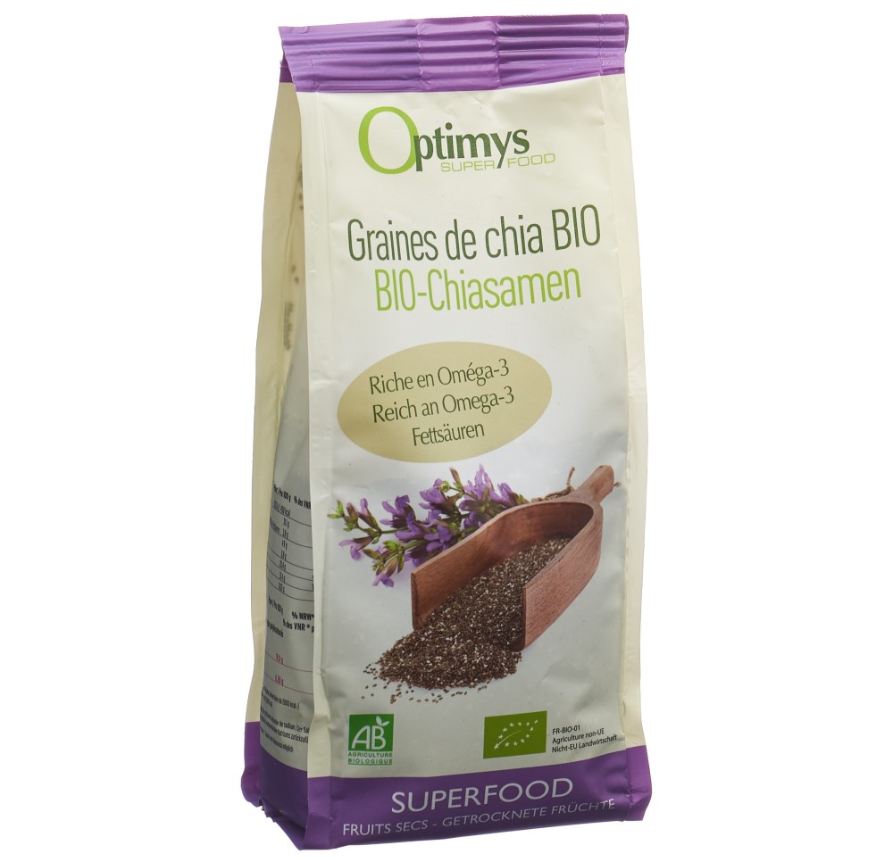 OPTIMYS graines de chia bio 300 g OPTIMYS graines de chia bio 300 g