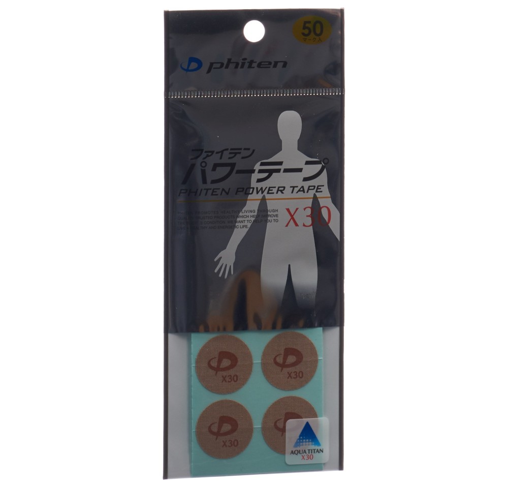 PHITEN aquatitan power tapes X30 rond all 50 pce PHITEN aquatitan power tapes X30 rond all 50 pce