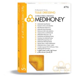 MEDIHONEY Antibact Tulle Dressing 10x10cm 5 pce