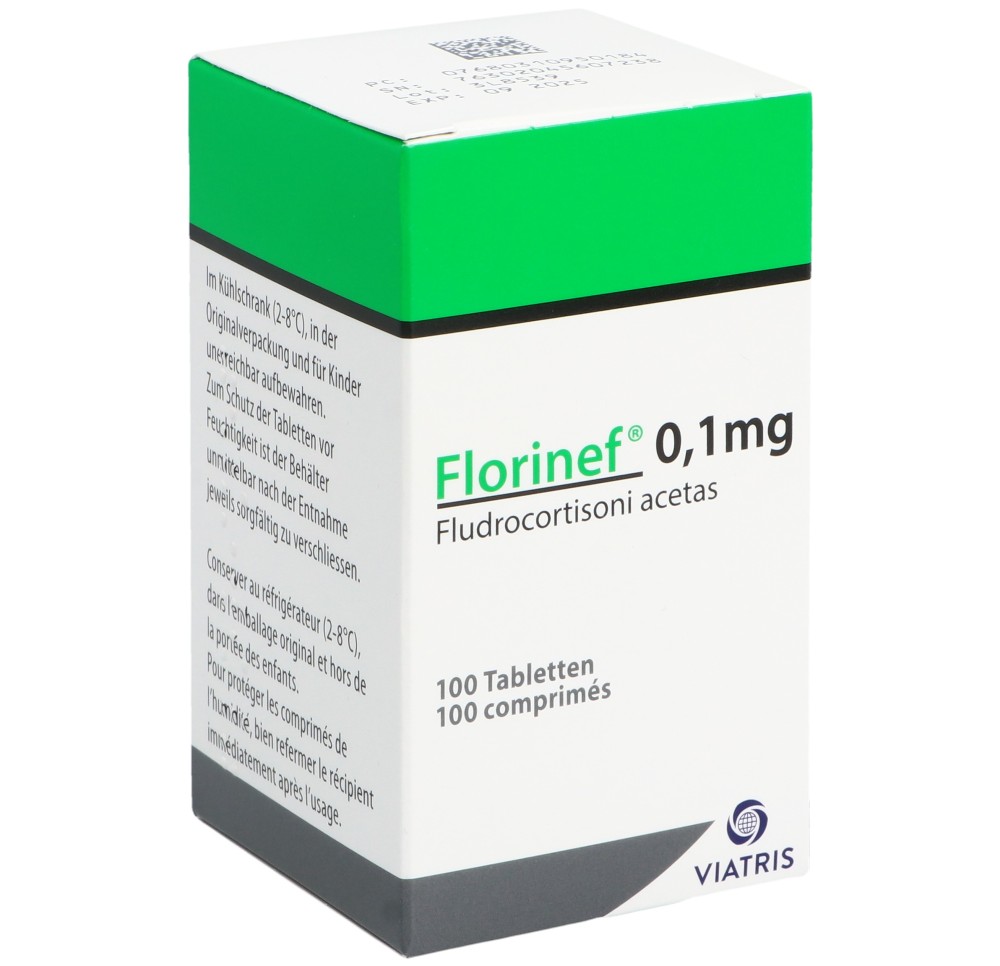 FLORINEF cpr 0.1 mg bte 100 pce FLORINEF cpr 0.1 mg bte 100 pce