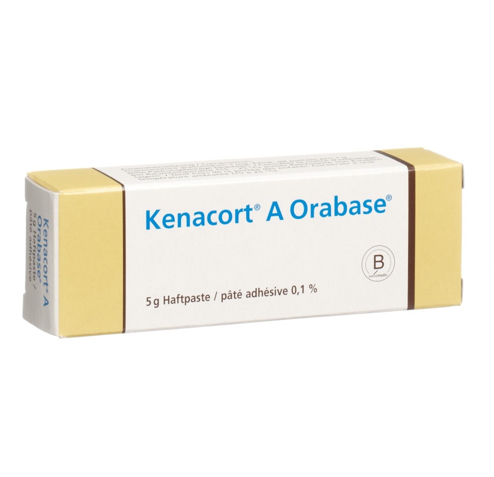 KENACORT A Orabase pâte adhésive 0.1 % tb 5 g KENACORT A Orabase pâte adhésive 0.1 % tb 5 g