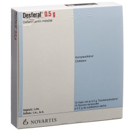 DESFERAL subst sèche 500 mg flac 10 pce