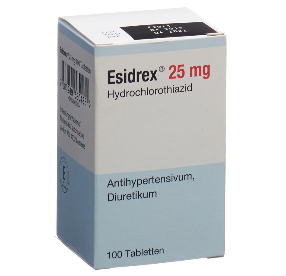 ESIDREX cpr 25 mg bte 100 pce ESIDREX cpr 25 mg bte 100 pce