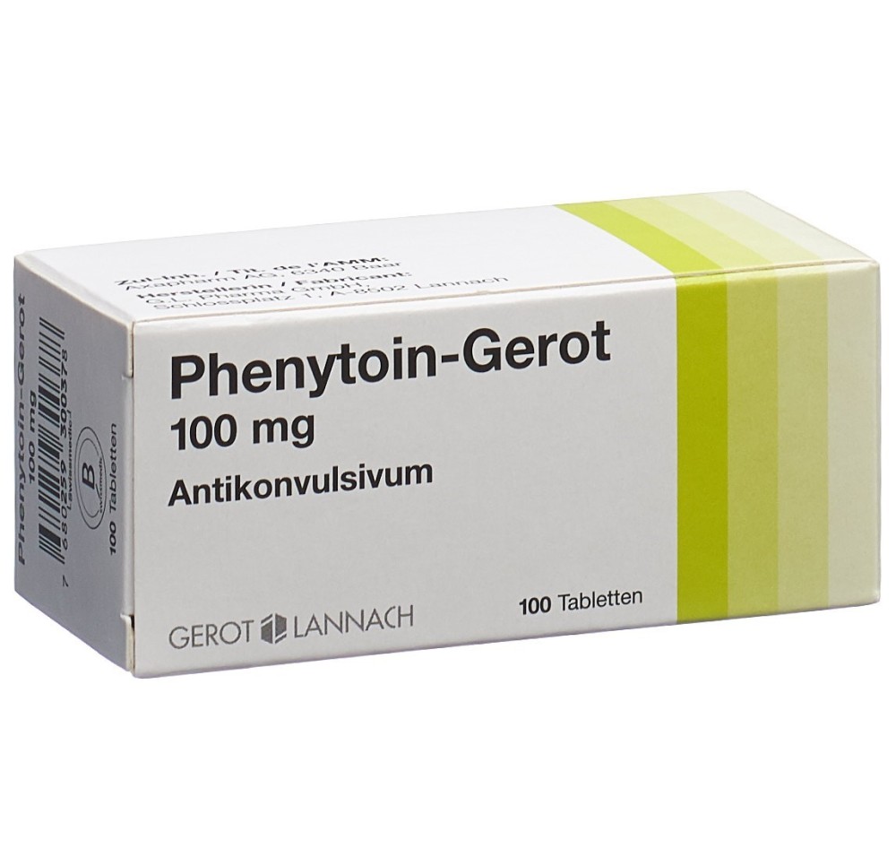 PHENYTOÏNE GEROT cpr 100 mg 100 pce PHENYTOÏNE GEROT cpr 100 mg 100 pce