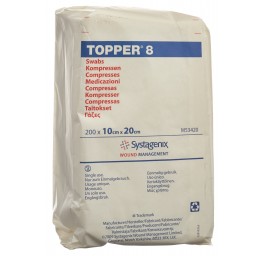 Topper 8 compresses NW 10x20cm non stériles 200 pce