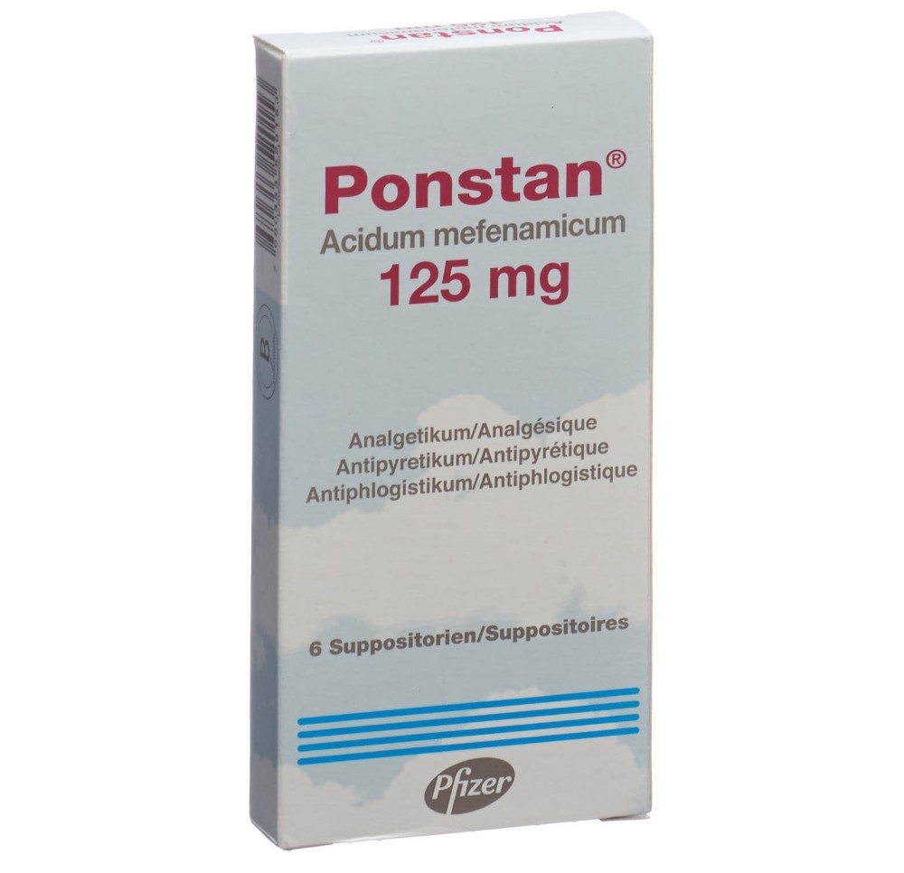 PONSTAN supp 125 mg enf 6 pce PONSTAN supp 125 mg enf 6 pce