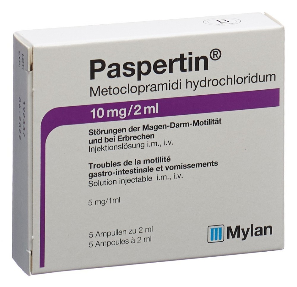 PASPERTIN sol inj 10 mg/2ml 5 amp 2 ml