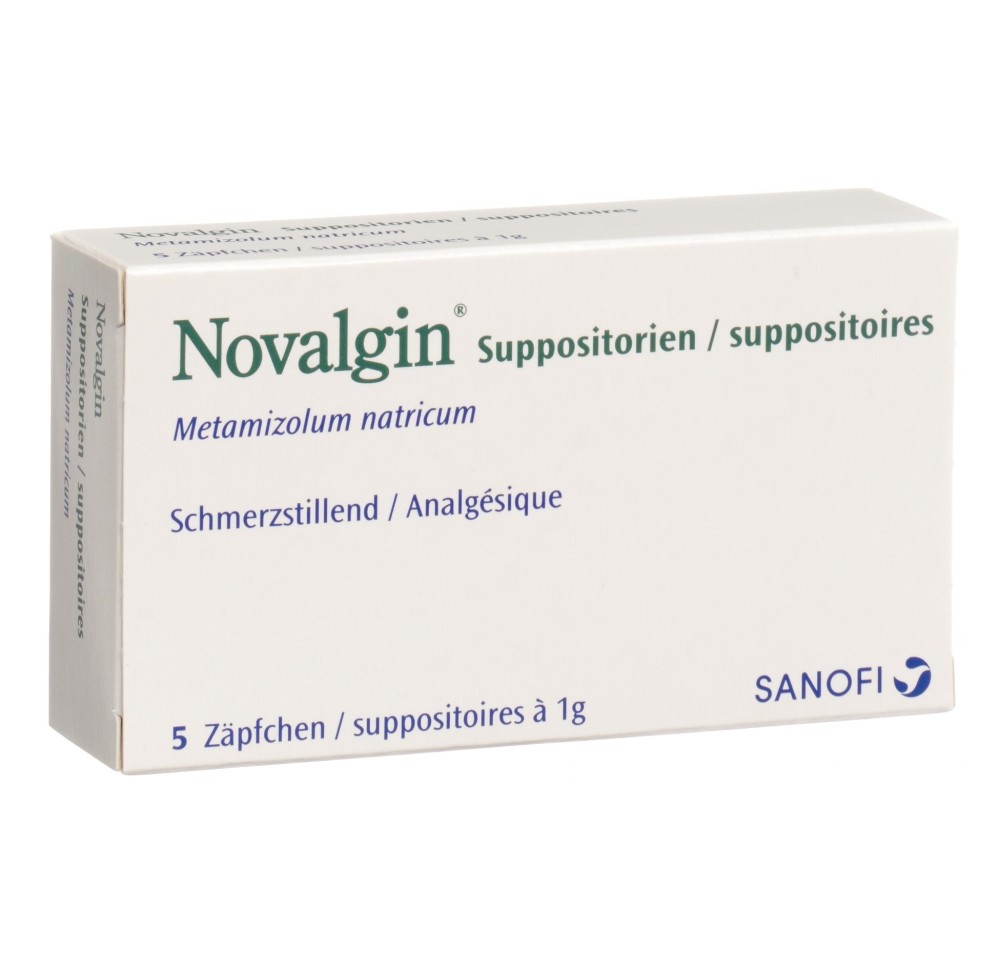 NOVALGIN supp 1 g adult 5 pce NOVALGIN supp 1 g adult 5 pce