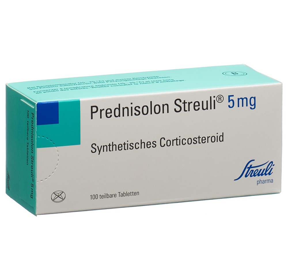PREDNISOLONE Streuli cpr 5 mg 100 pce PREDNISOLONE Streuli cpr 5 mg 100 pce