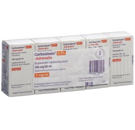 CARBOSTESIN 0.5% Adre 100 mg/20ml 5 flac 20 ml