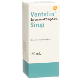 VENTOLIN sirop 2 mg/5ml s sucre fl 150 ml
