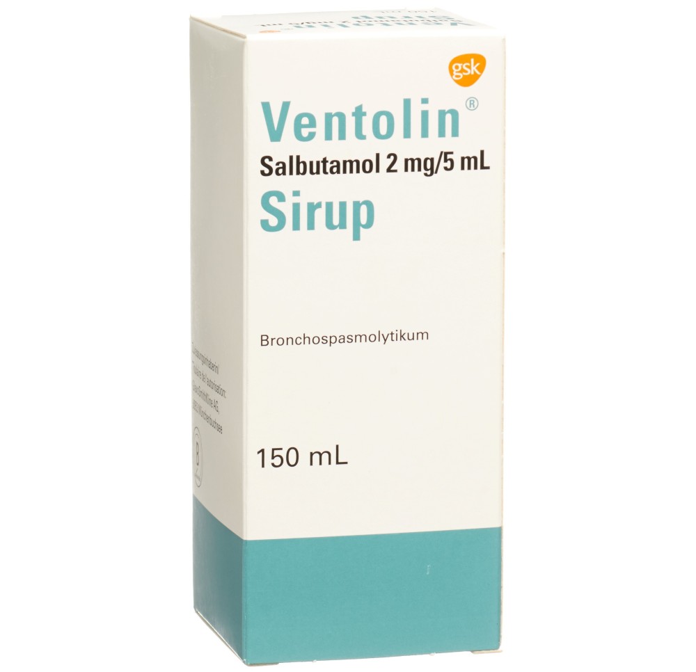 VENTOLIN sirop 2 mg/5ml s sucre fl 150 ml VENTOLIN sirop 2 mg/5ml s sucre fl 150 ml