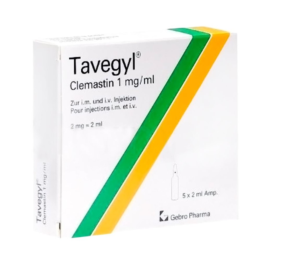 TAVEGYL sol inj 2 mg/2ml i.m./i.v. 5 amp 2 ml TAVEGYL sol inj 2 mg/2ml i.m./i.v. 5 amp 2 ml