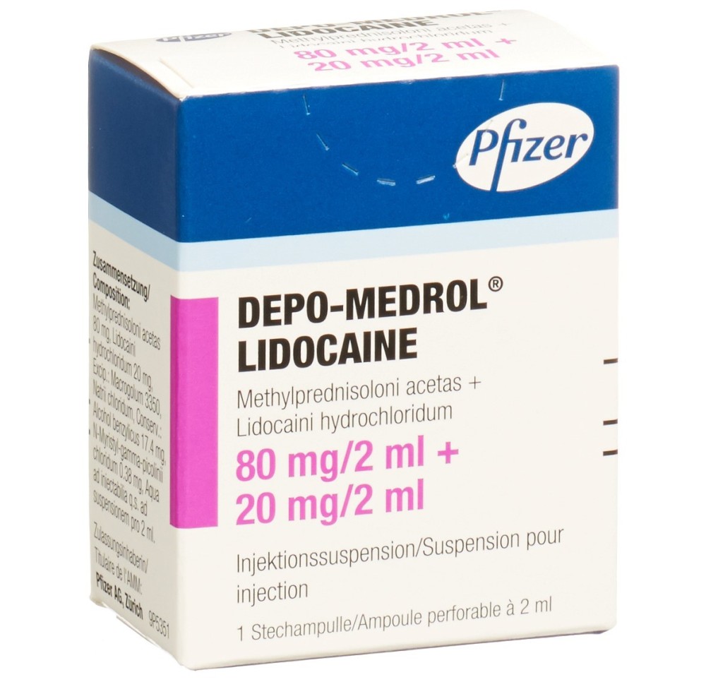DEPO-MEDROL Lidocaïne 80 mg/2ml flac 2 ml DEPO-MEDROL Lidocaïne 80 mg/2ml flac 2 ml