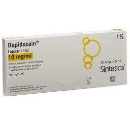 RAPIDOCAIN 50 mg/5ml s cons 10 amp 5 ml