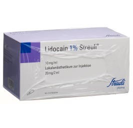 LIDOCAÏNE Streuli 1% 20 mg/2ml 50 amp 2 ml